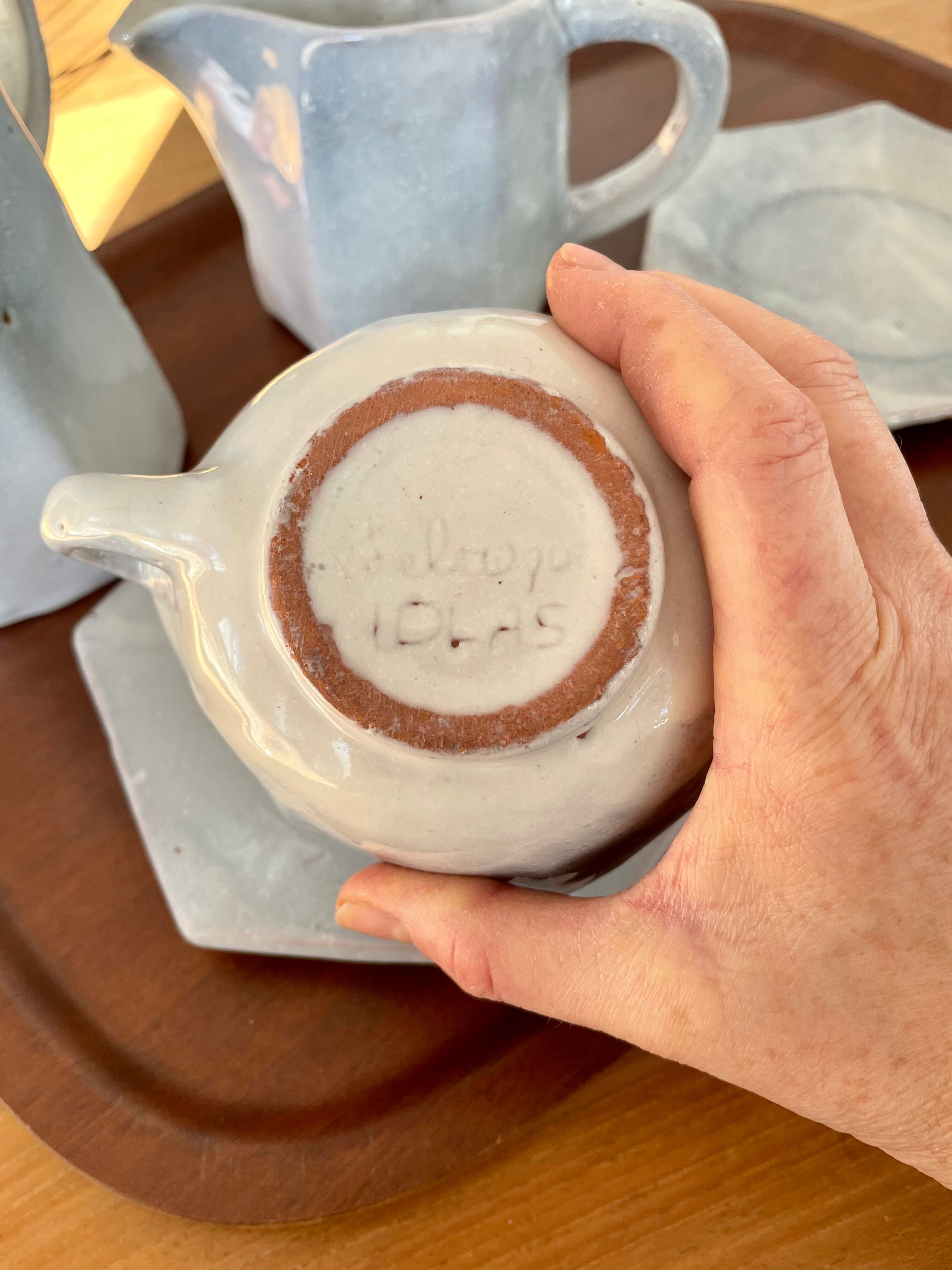Vintage ceramic coffee service Idlas "felucca"