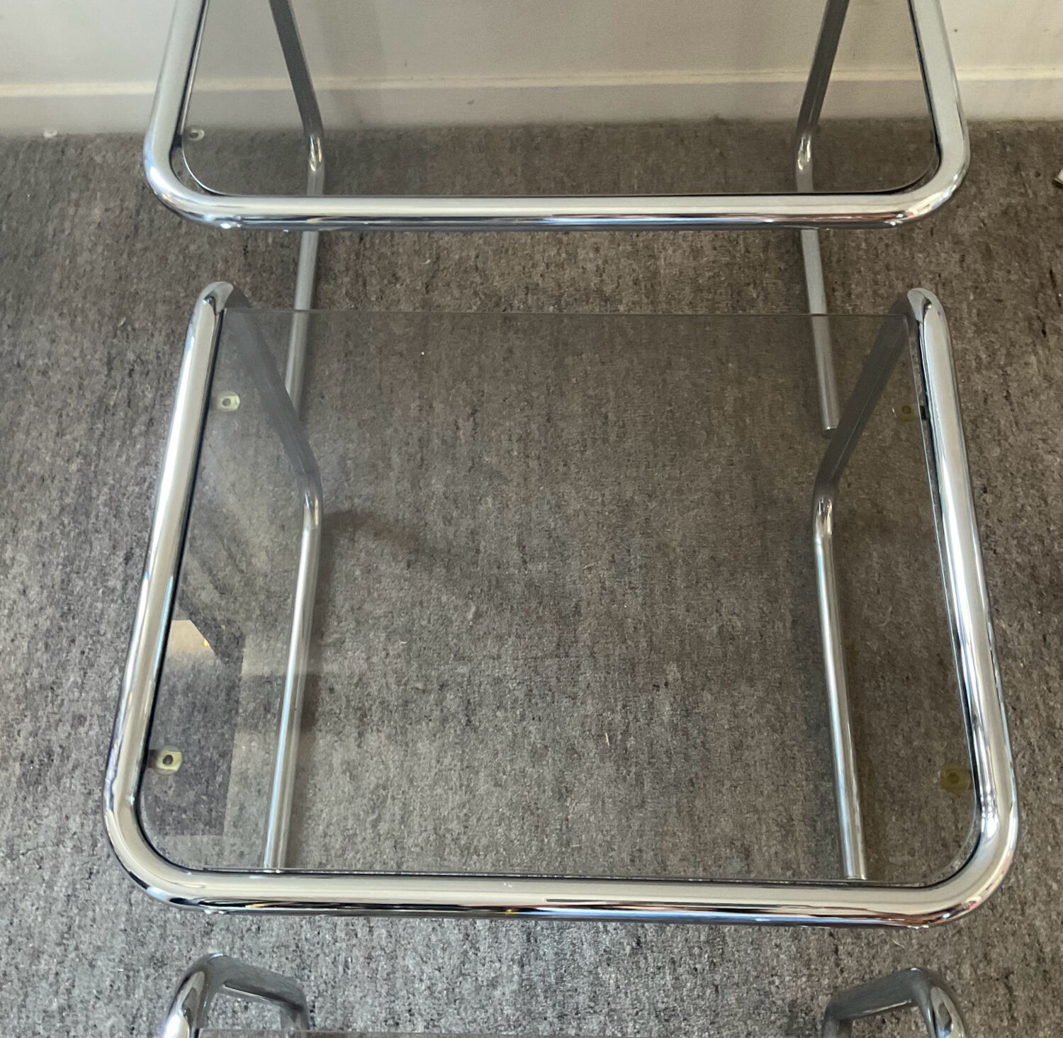 Series of 3 vintage nesting tables from the 60s and 70s