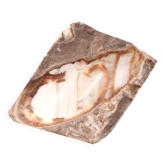 Empty pocket in beige brown carved stone, 1970s