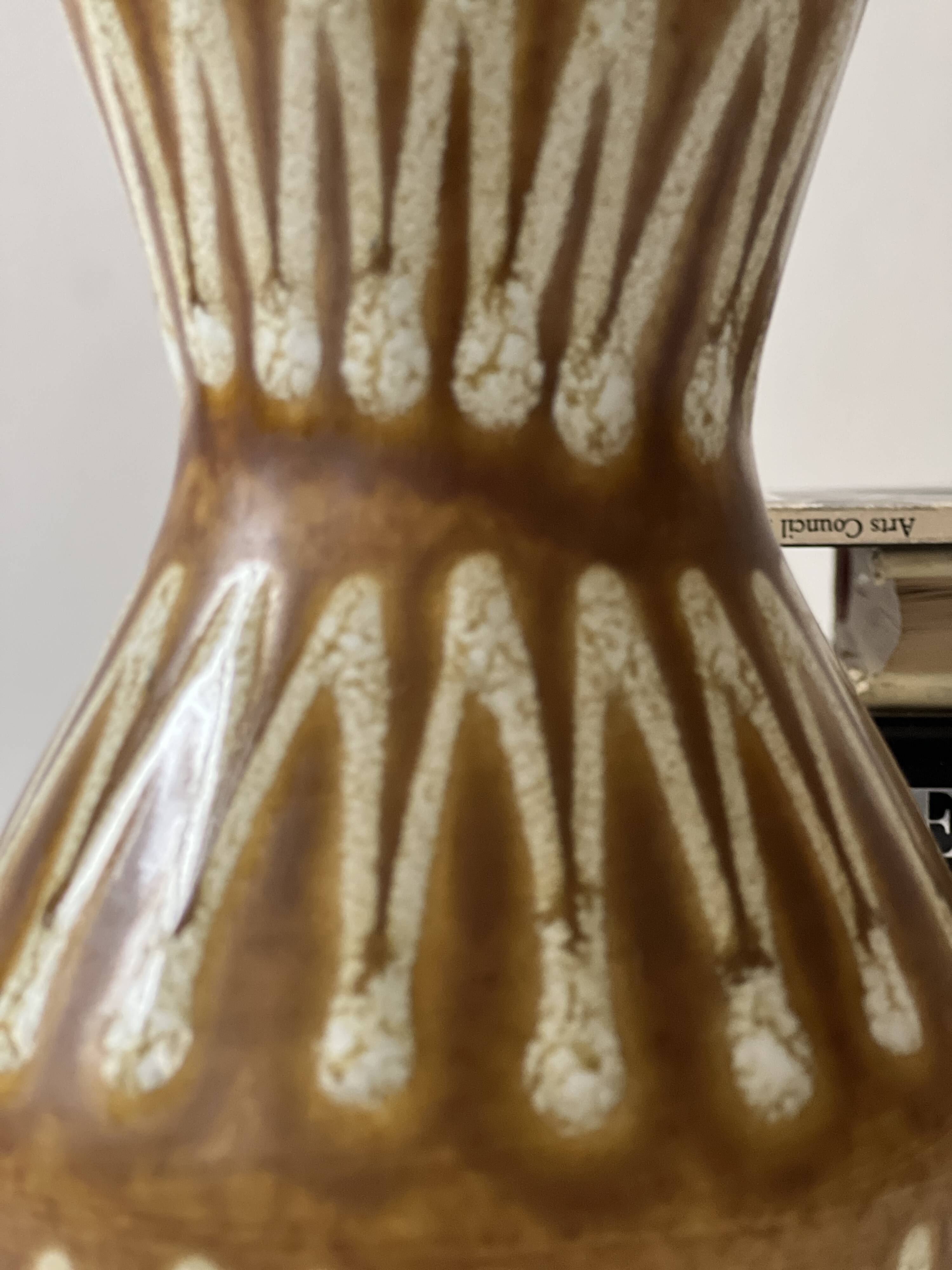Scandinavian glazed and numbered ceramic vase, West Germany 1970