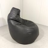 Zanotta Sacco large model leather beanbag lounge chair 1980’s