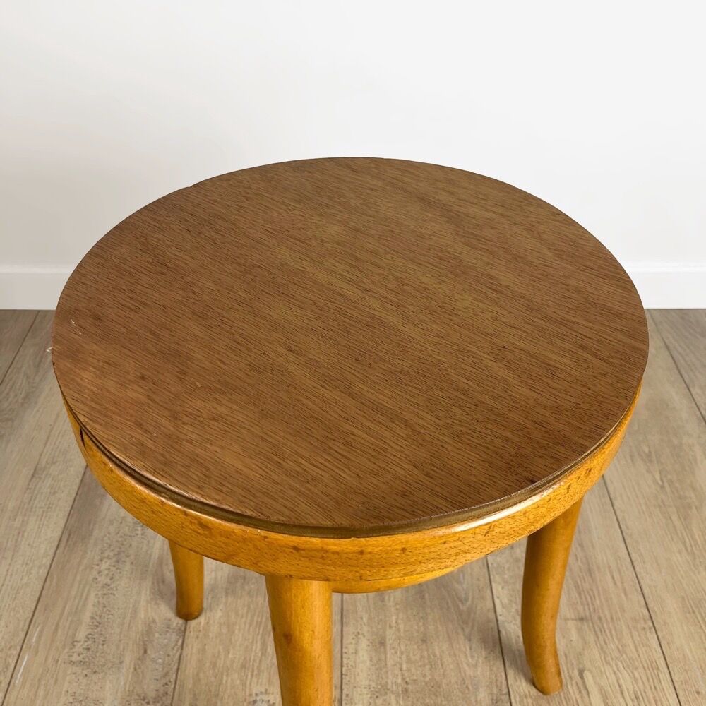 Curved wooden piano stool 1930