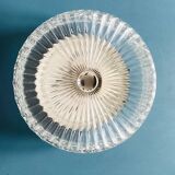 Plafonnier rond en verre ciselé
