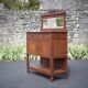 Buffet desserte bois vintage, meuble avec miroir, meuble de rangement