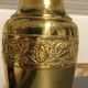 Yellow copper vase signed gbn art deco