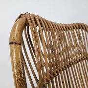 Chaises en osier vintage, 1970