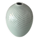 Vase en porcelaine ribbé céladon minimaliste