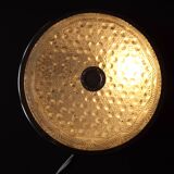 Pair of French Vintage Semi-Flush Cut Glass and Silver Metal Wall Lights