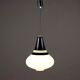 Vintage Stilnovo chandelier in aluminium and glass, Italy, 1960s.