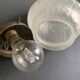 Art Deco pendant light and polished glass spider globe, 1930