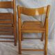 paire de chaises pliantes en pin