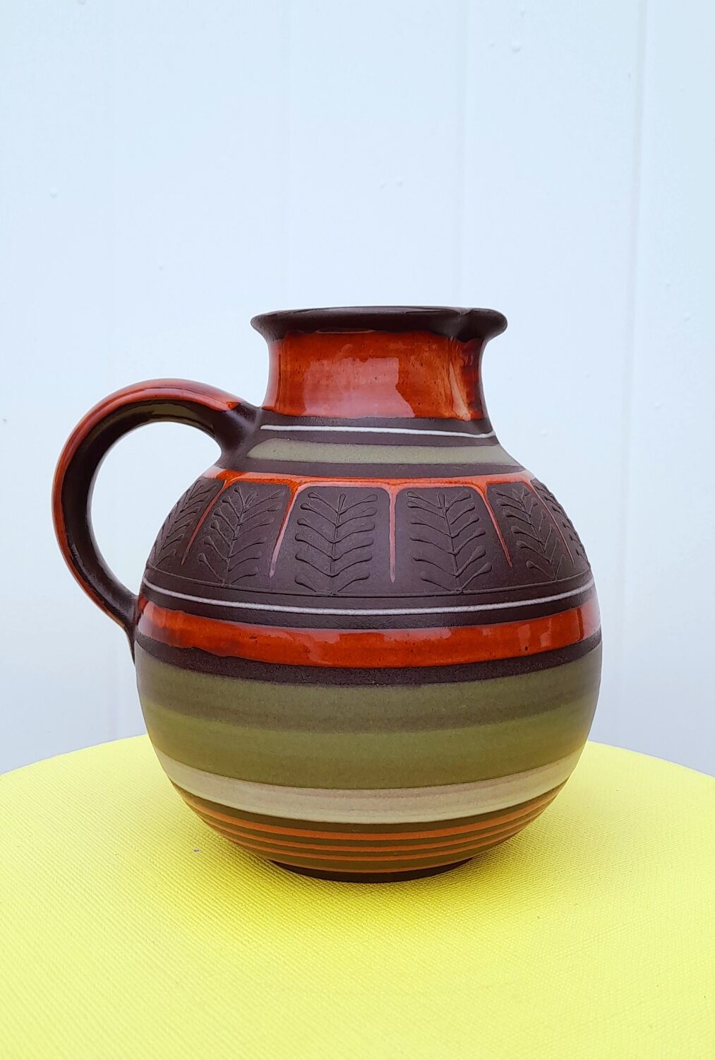 Scandinavian ceramic pitcher kmk