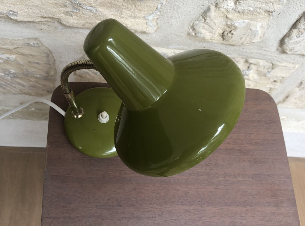 Vintage casserole lamp - green