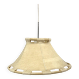 Scandinavian leather pendant light "Anna", Ateljé Lyktan, Sweden, 1970