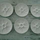 6 plates with white presentation oysters Pillivuyt France