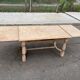 Renovated extendable farmhouse dining table in wood, 255cm from the 20th century.