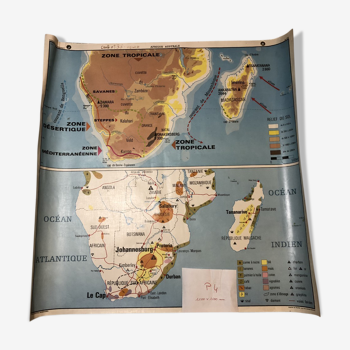 School map Africa Australia / Maghreb