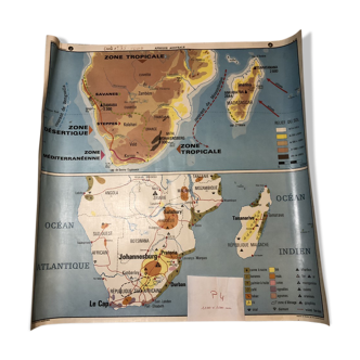 School map Africa Australia / Maghreb