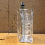 Vintage crystal lamp foot signed daum france - 70s