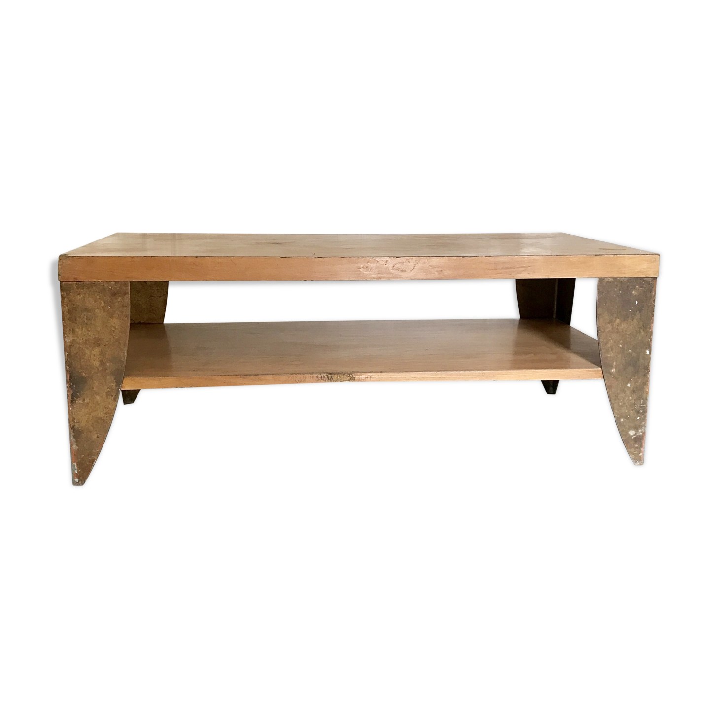 Table basse en bois et métal