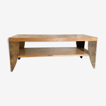 Table basse en bois et métal