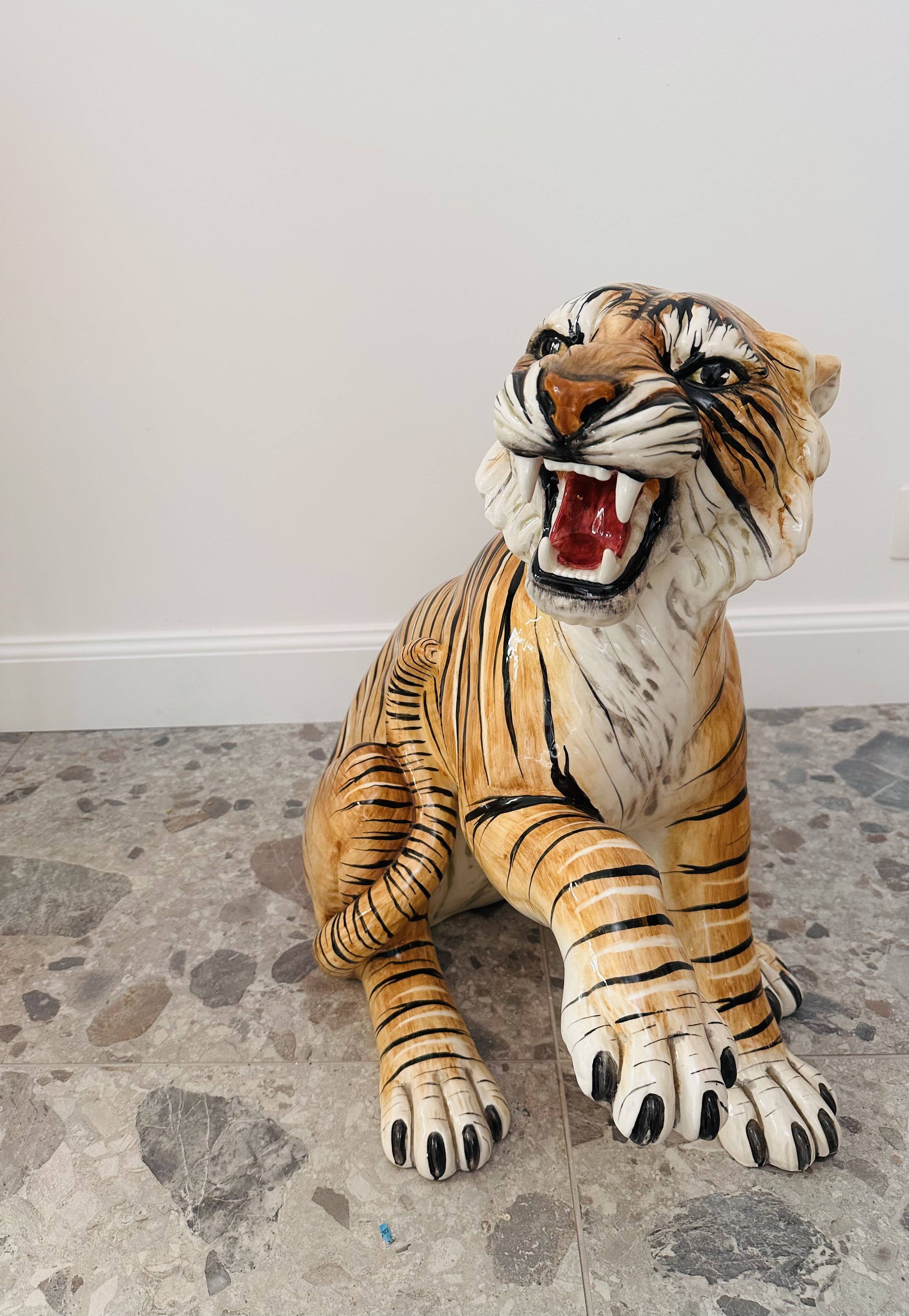Vintage ceramic tiger