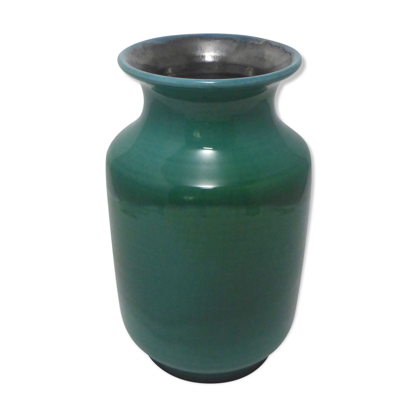 Green vase nuanced Accolay 1950-1960