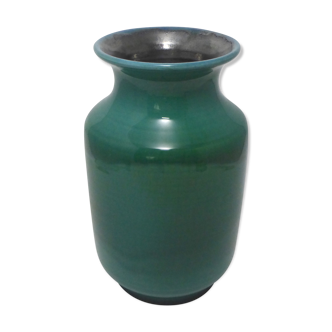 Vase vert nuancé Accolay 1950-1960