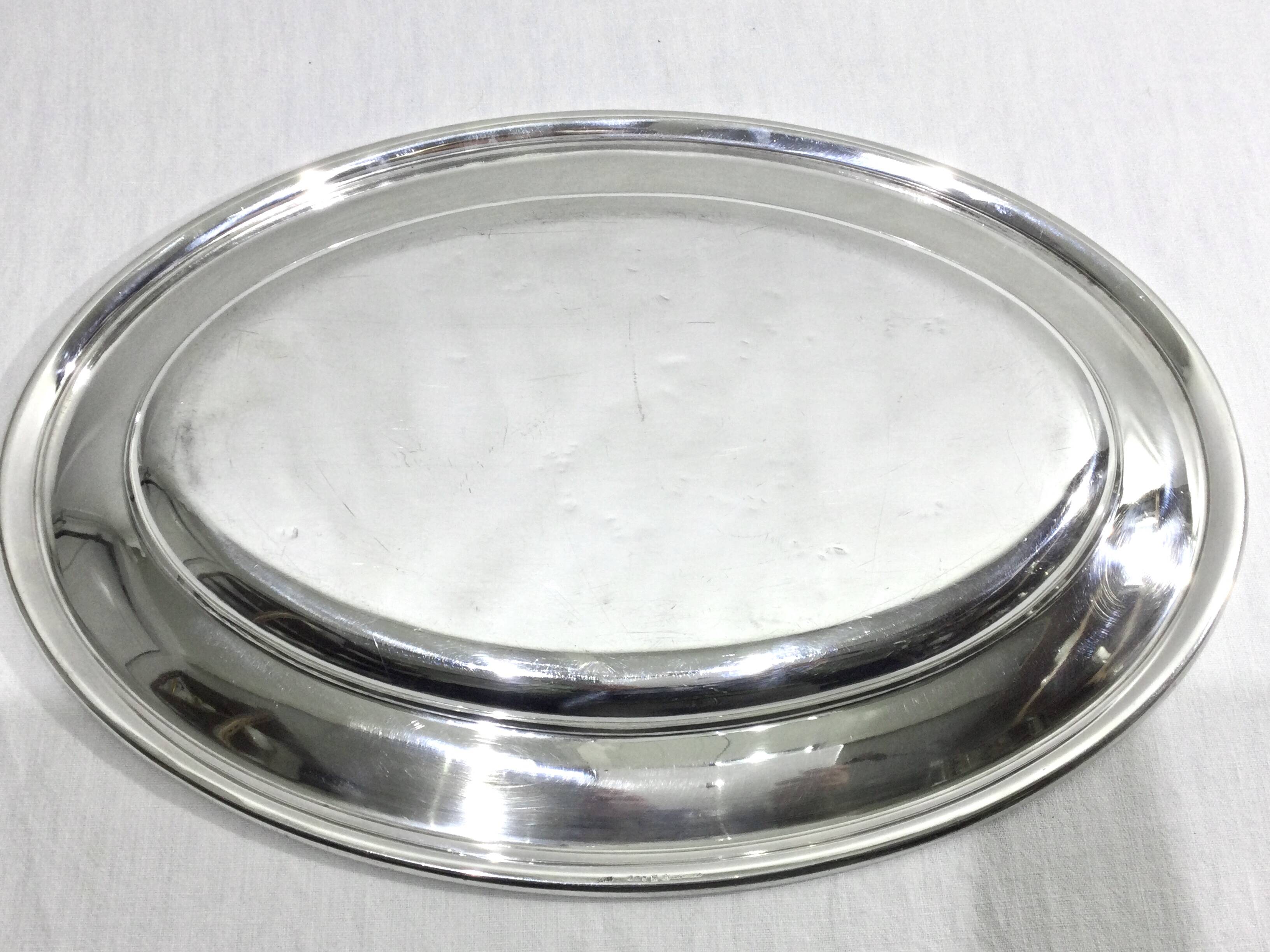 Soh - silver metal navy serving dish