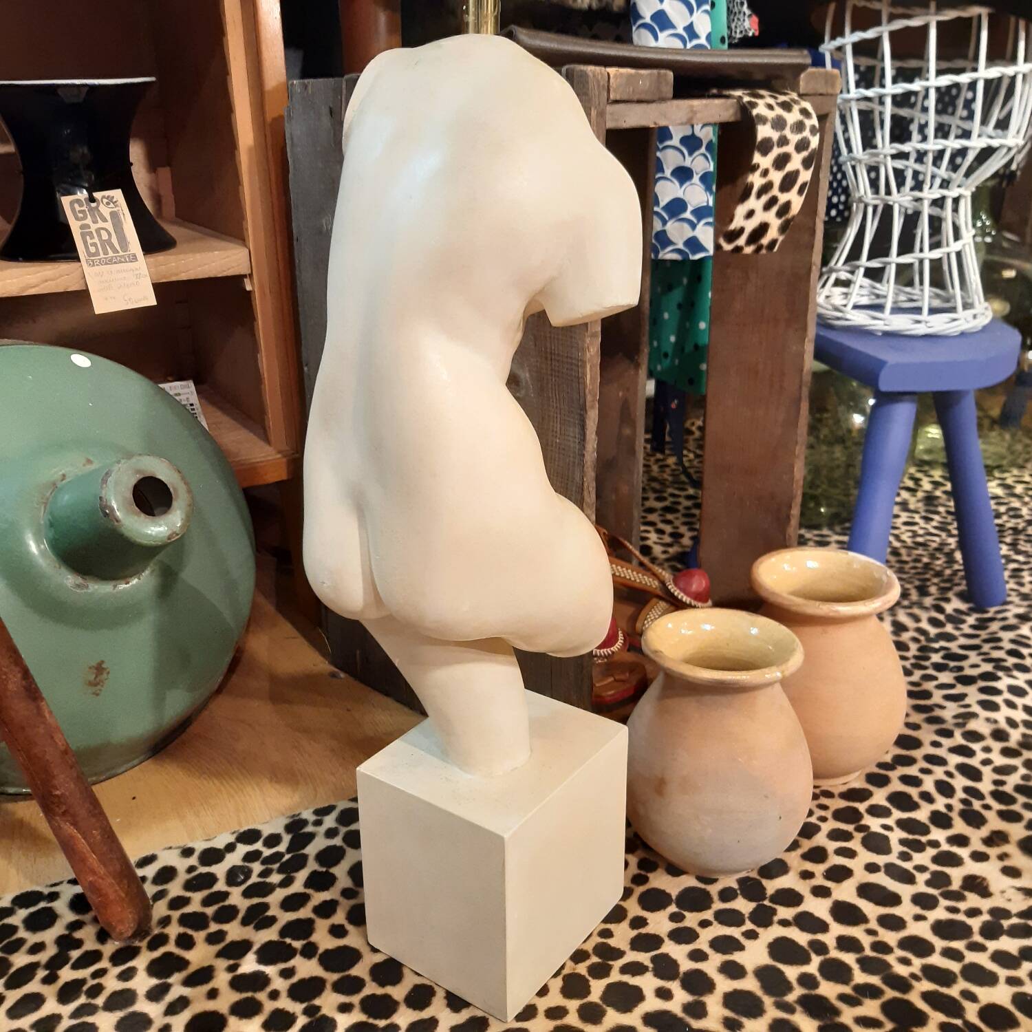 Patinated plaster aphrodite bust