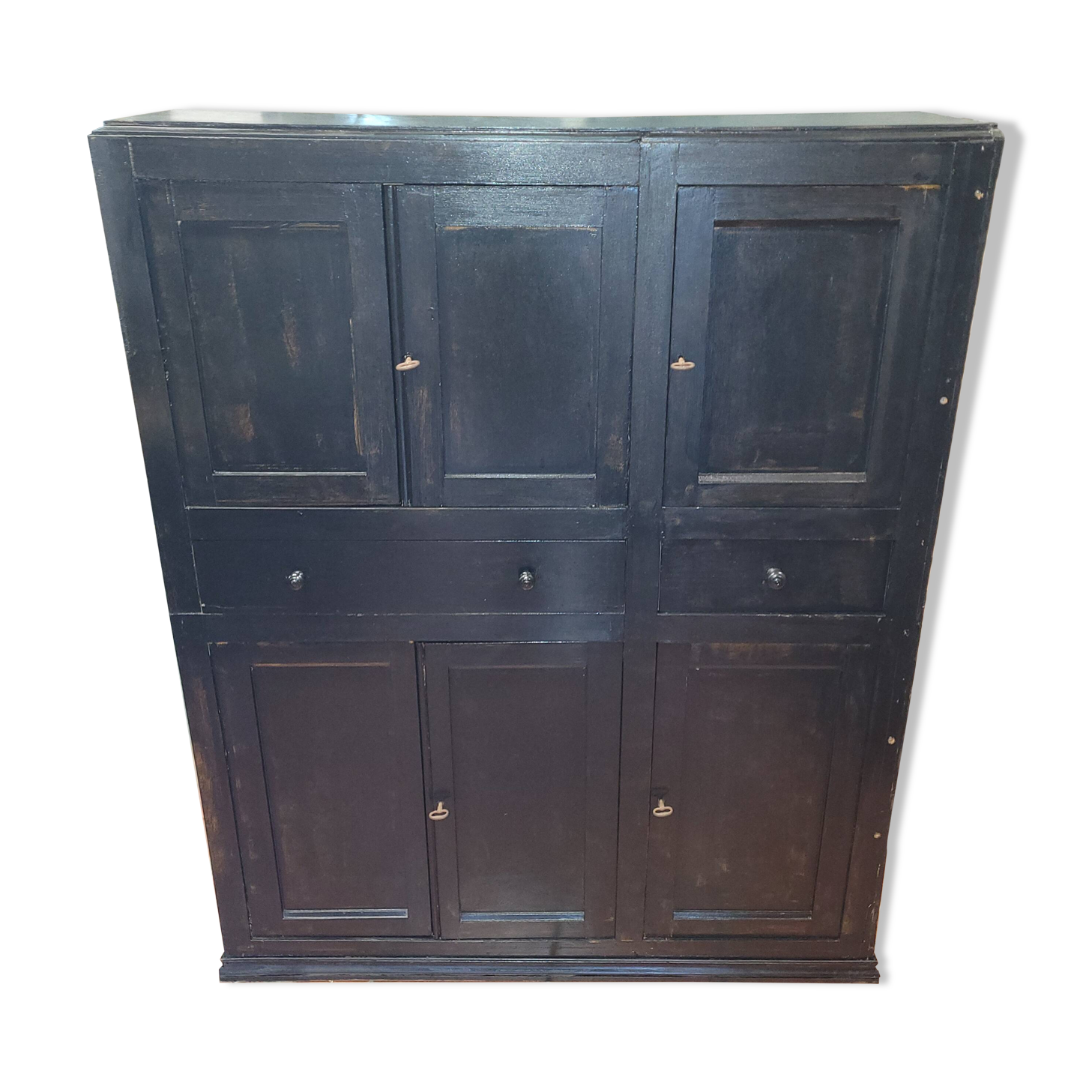 Black patinated high sideboard