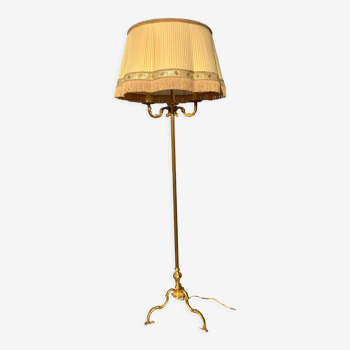 Floor lamp in gilded bronze