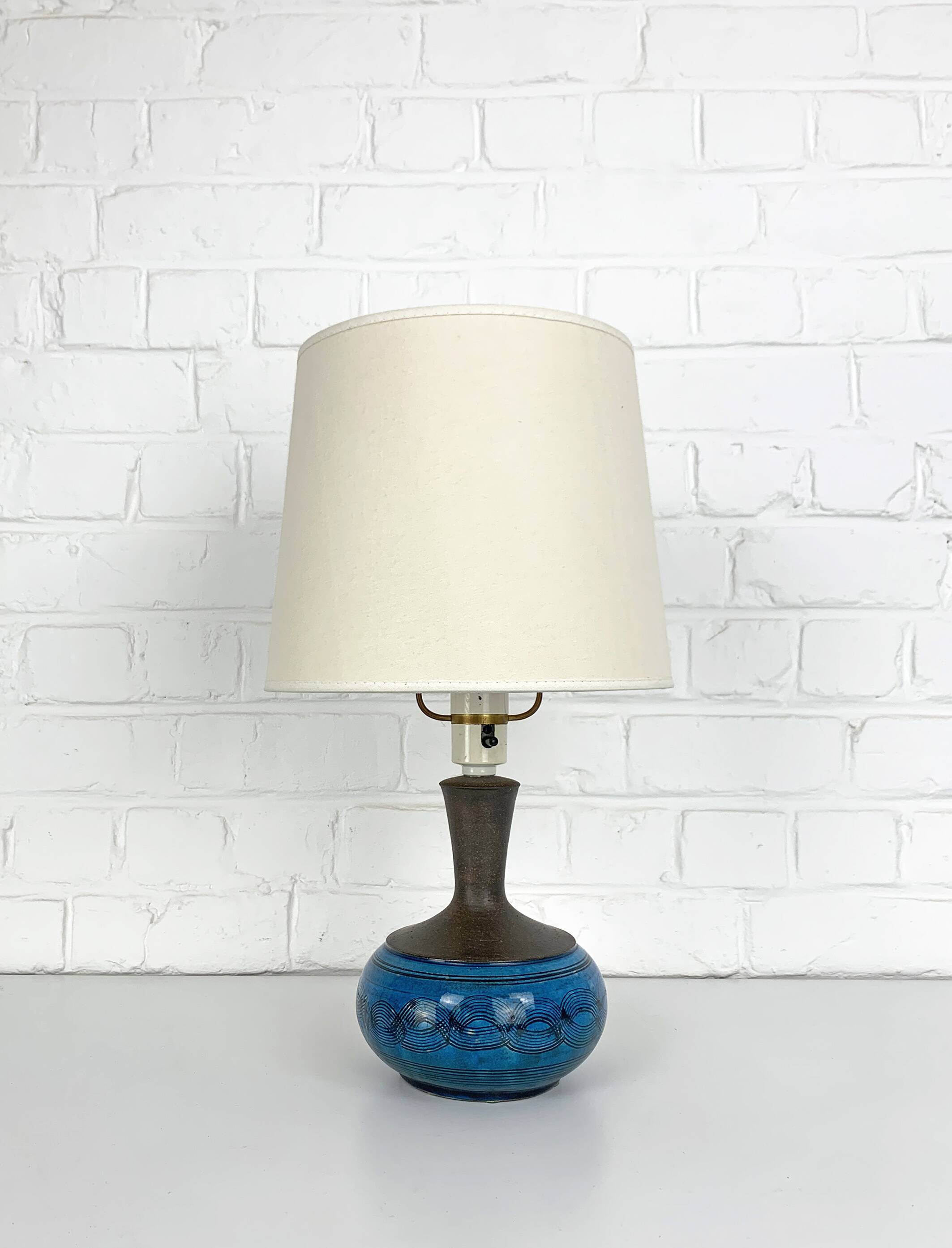 Scandinavian ceramic table lamp, Nils Kähler for HAK, Denmark, 1960s