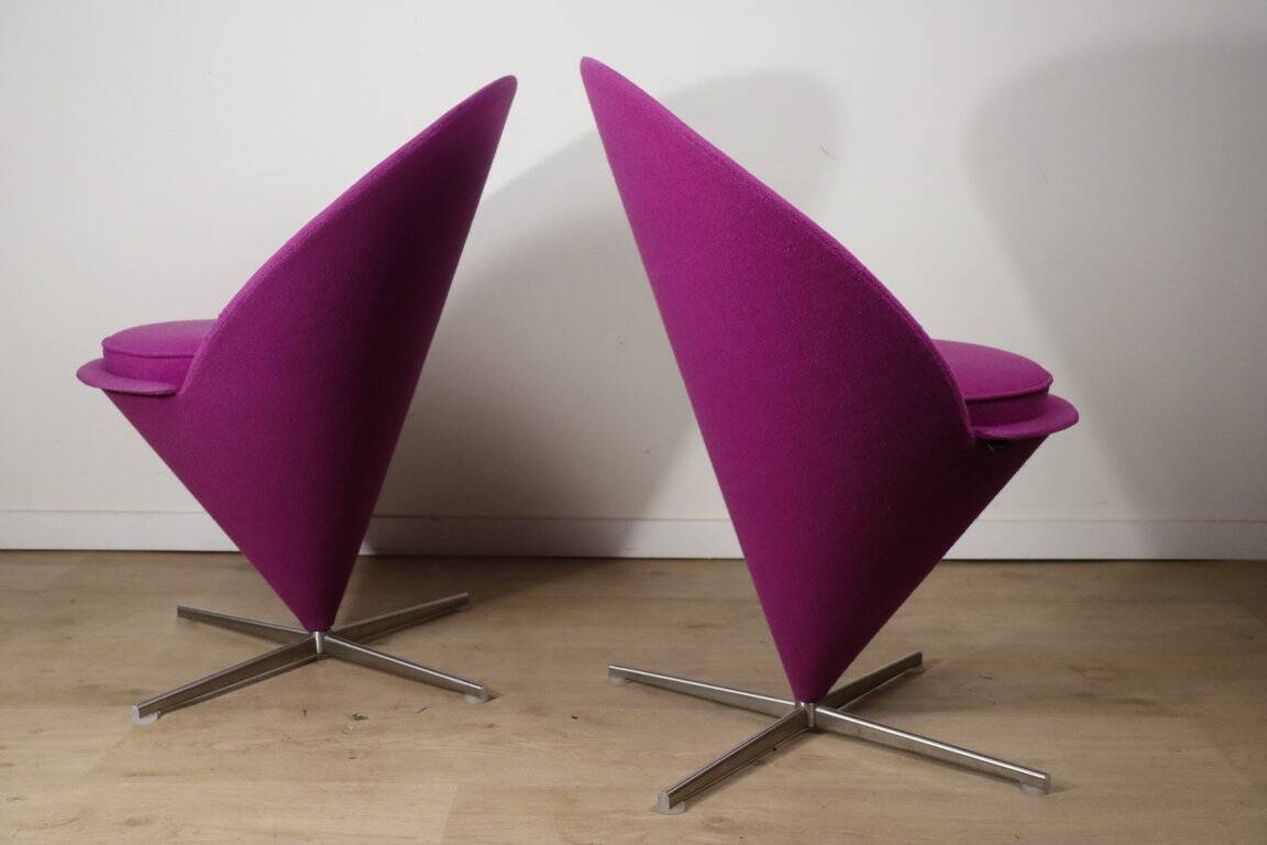 Pair of Verner Panton “Cone Chair” model chairs, Vitra edition