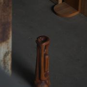 Large wooden sculpture "Woman" by Ole Wettergren, Danish modern, 1970s.