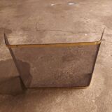 Chimney fire screen, vintage brass