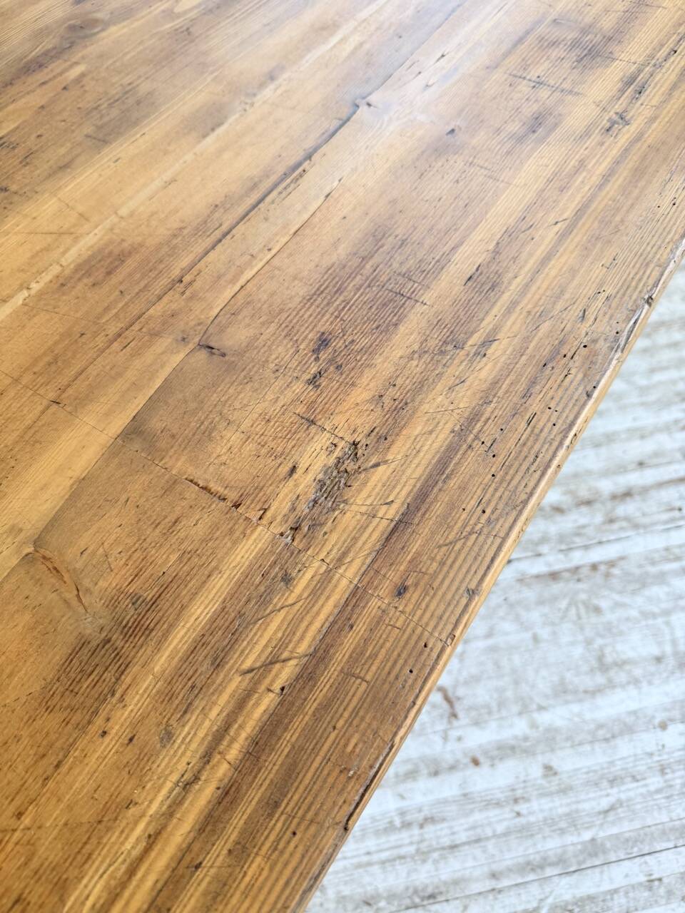 50s pine and oak farmhouse table 2.5m