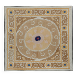 Hand knotted rug, vintage Turkish rug 144x151 cm