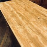 Wooden farmhouse table