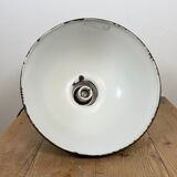 East German Enamel Factory Light By Lbd Veb Leuchtenbau Dresden, 1950s