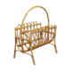 Vintage rattan newspaper magazine rack