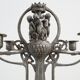 Art Nouveau tin candle holder by Achille Gamba, Italy ca. 1900