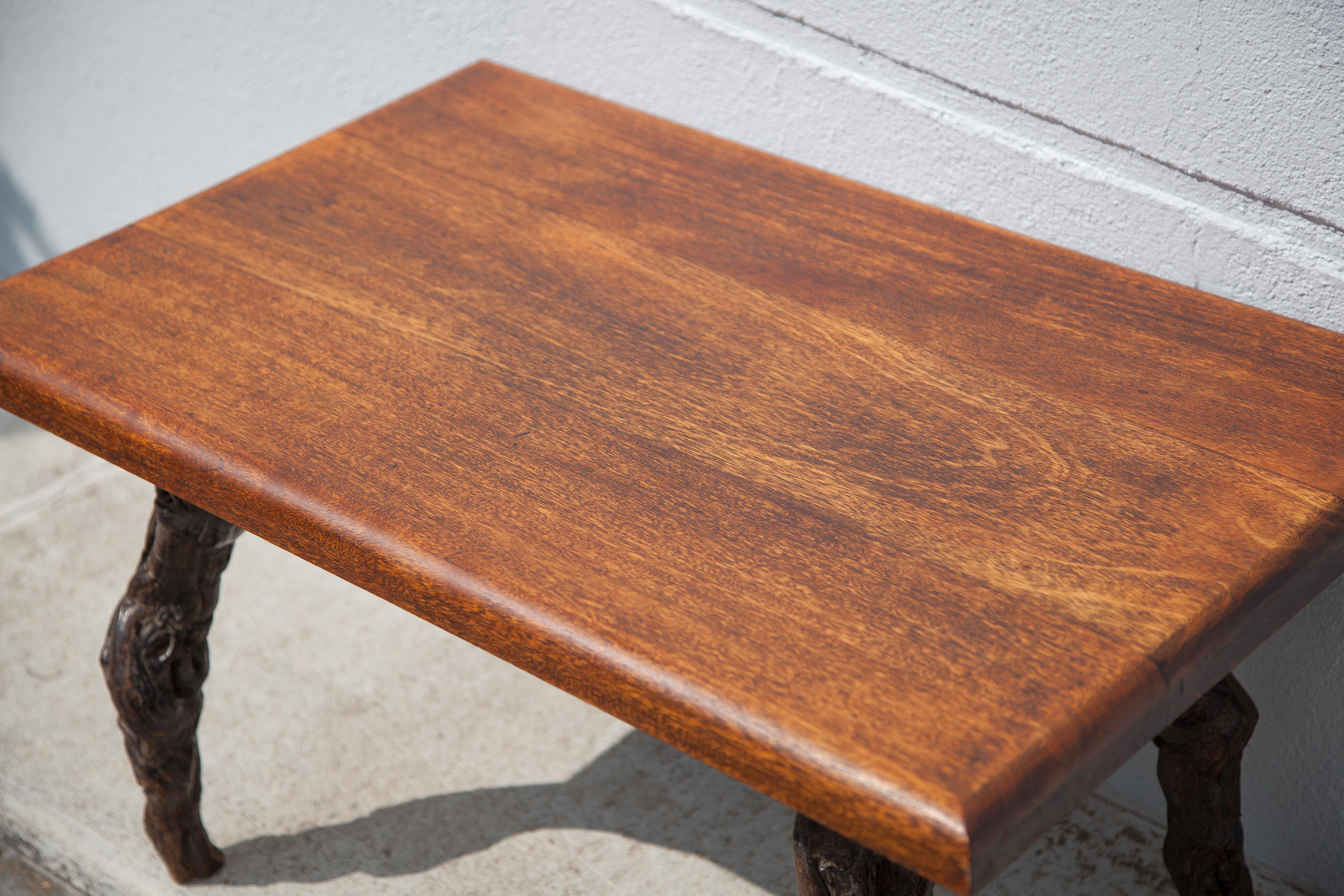 Coffee table vines and vintage wood