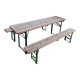 Guinguette table and benches set