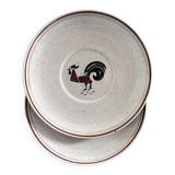 Pair of plates with rooster decor