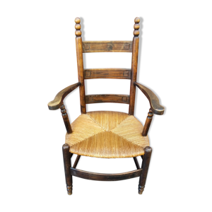 Fauteuil paillé provençal