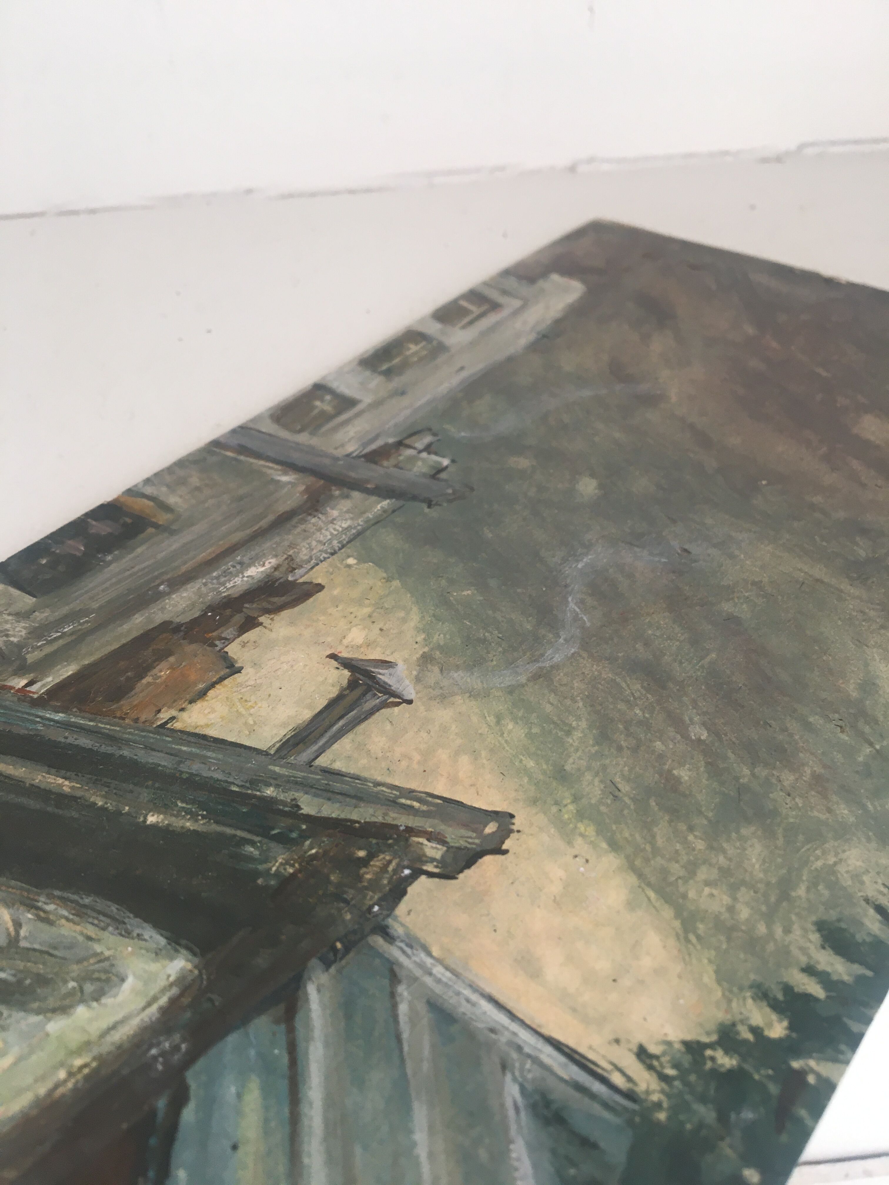 Gouache on paper 1953 signed and its glazed frame