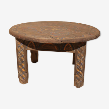 Table basse en bois berbère