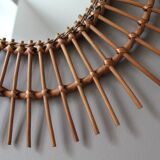 Rattan sun mirror from vintage