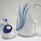 coffee maker and sugar porcelain blue décor design Bareuther 70s